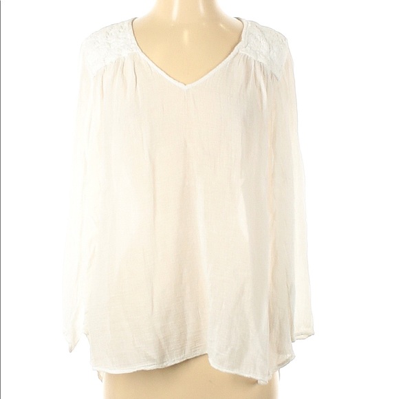 Current Elliot boho ruched top, white, one size - Picture 1 of 4